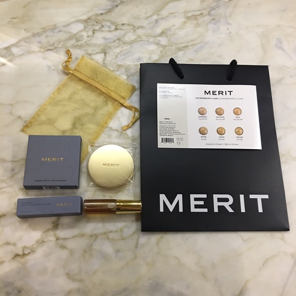 Merit Accessories - NIB. MERIT compact mirror gold + instant glow serum